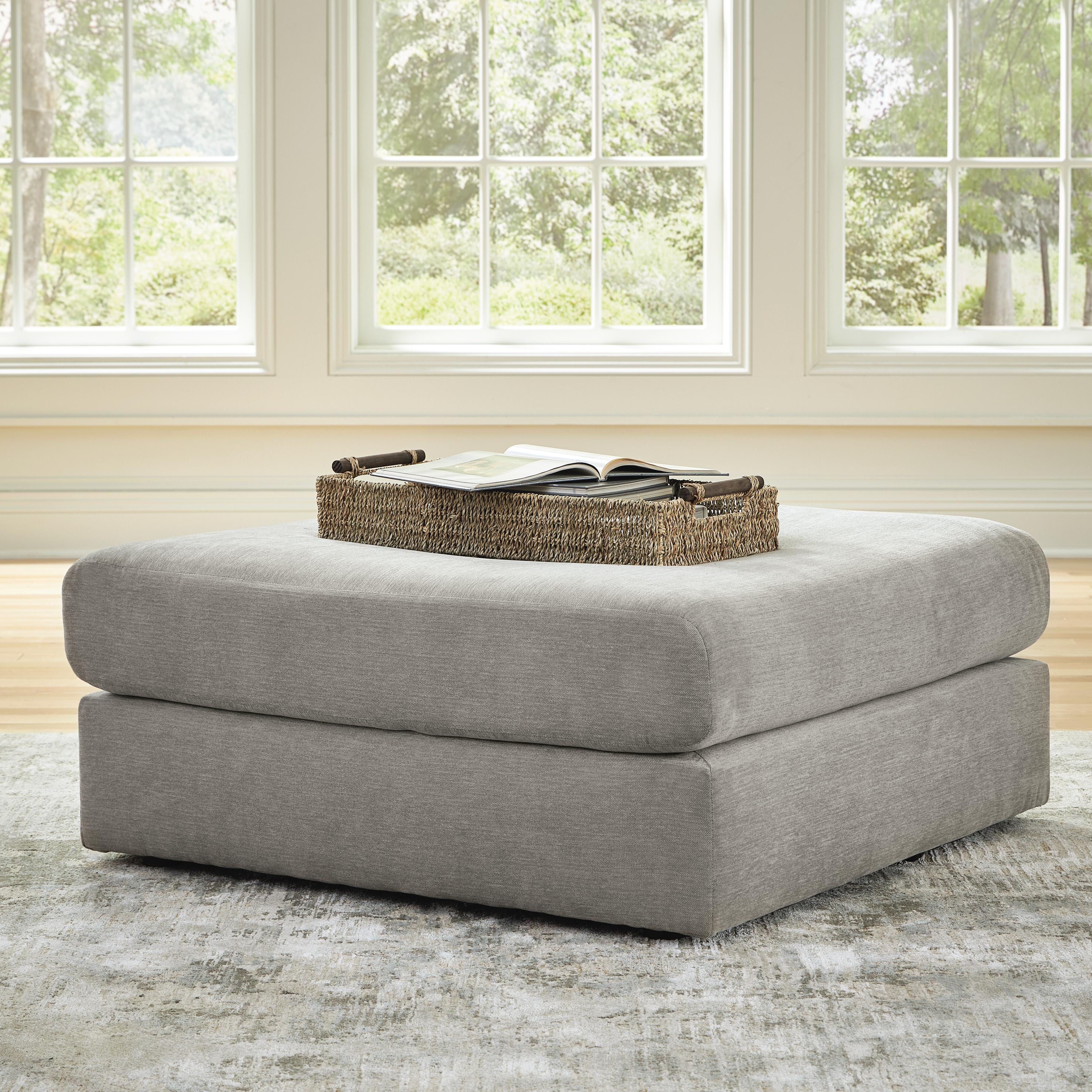 Avaliyah 4-Piece Sectional and Oversized Accent Ottoman in Ash