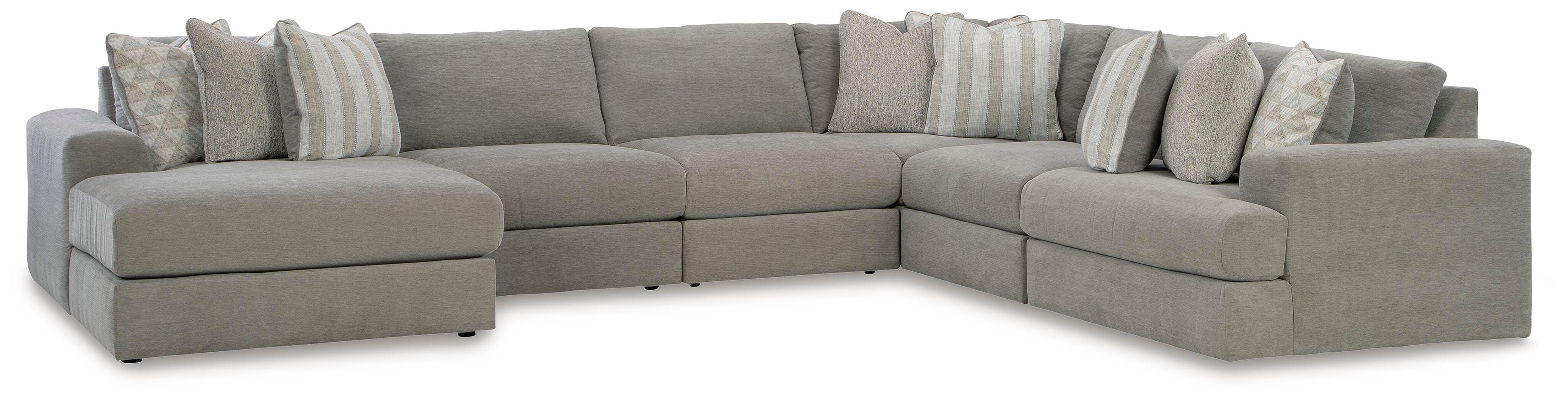 Avaliyah 6-Piece LAF Sectional in Ash Chenille