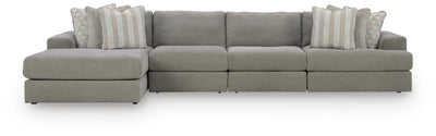 Avaliyah 4-Piece LAF Chaise Sectional in Ash Chenille
