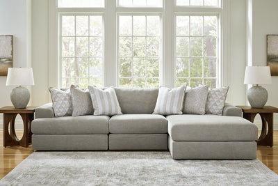 Avaliyah 3-Piece RAF Chaise Sectional in Ash Chenille