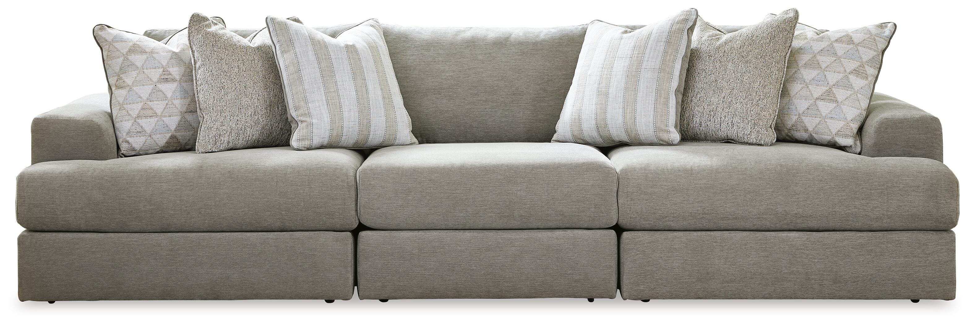 Avaliyah 3-Piece Sectional Sofa in Ash Chenille