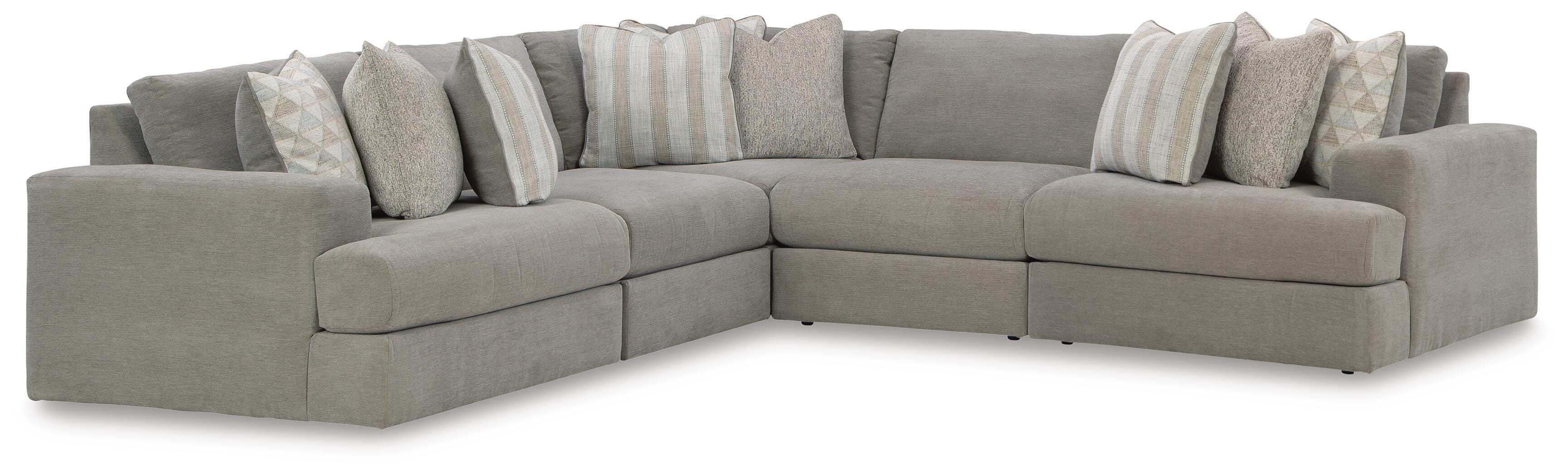 Avaliyah 5-Piece Sectional in Ash Chenille