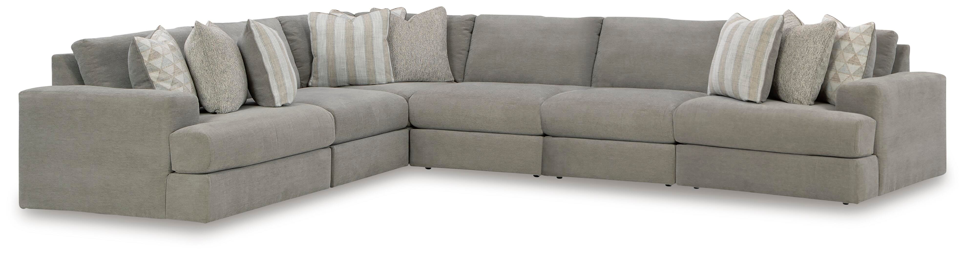 Avaliyah 6-Piece Sectional in Ash Chenille