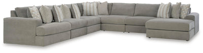 Avaliyah 7-Piece RAF Chaise Sectional in Ash Chenille