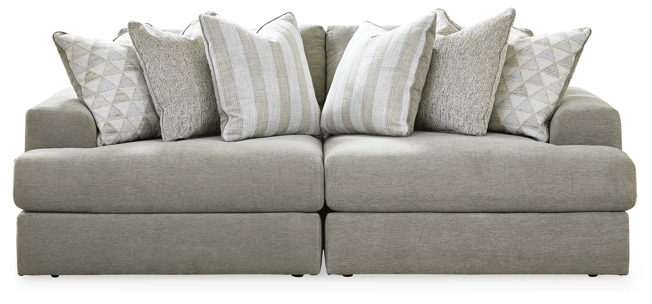 Avaliyah 2-Piece Sectional Loveseat in Ash Chenille