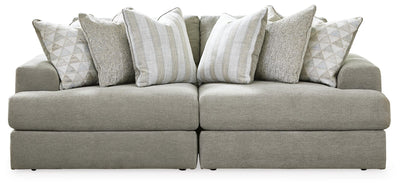 Avaliyah 2-Piece Sectional Loveseat in Ash Chenille