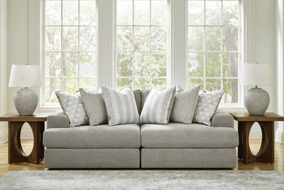 Avaliyah 2-Piece Sectional Loveseat in Ash Chenille