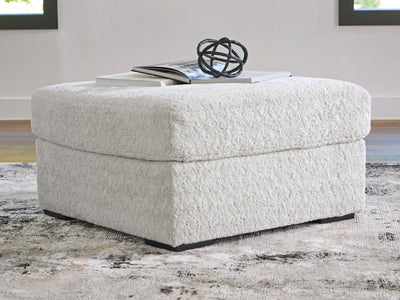 Cuddle Plush 3-Piece Sectional, Chair and Ottoman in Arctic