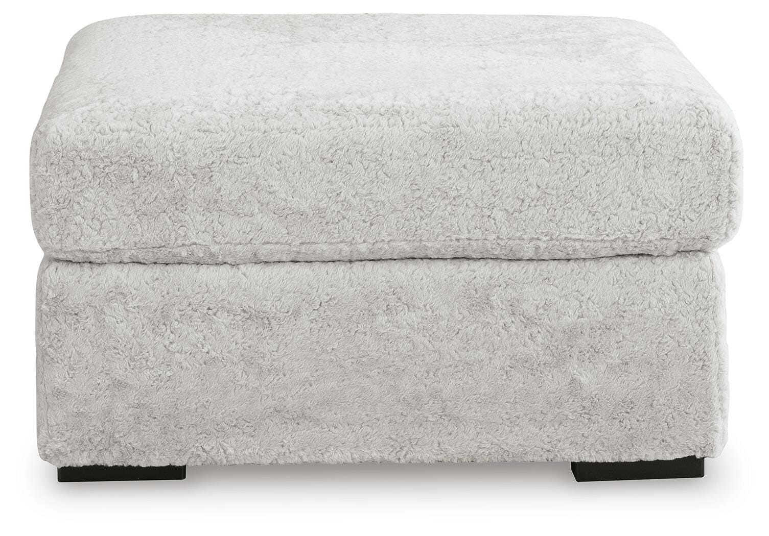 Cuddle Plush 3-Piece Sectional, Chair and Ottoman in Arctic