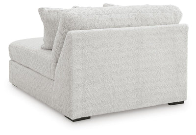 Cuddle Plush 4-Piece Sectional with Chaise in Arctic Chenille and Velvet