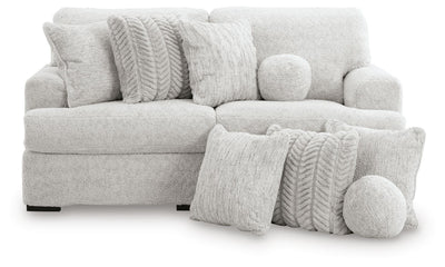 Cuddle Plush 2-Piece Sectional in Arctic Chenille and Velvet