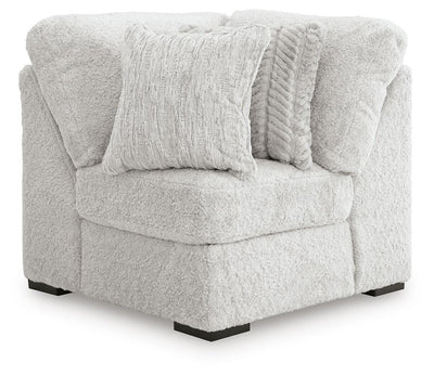 Cuddle Plush 5-Piece Sectional with Chaise in Arctic