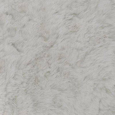 Cuddle Plush Oversized Accent Ottoman in Arctic Chenille and Velvet