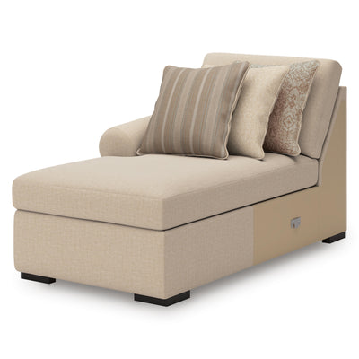 LadyMae 2-Piece LAF Chaise Sectional in Twill Performance Fabric and Next-Gen Nuvella