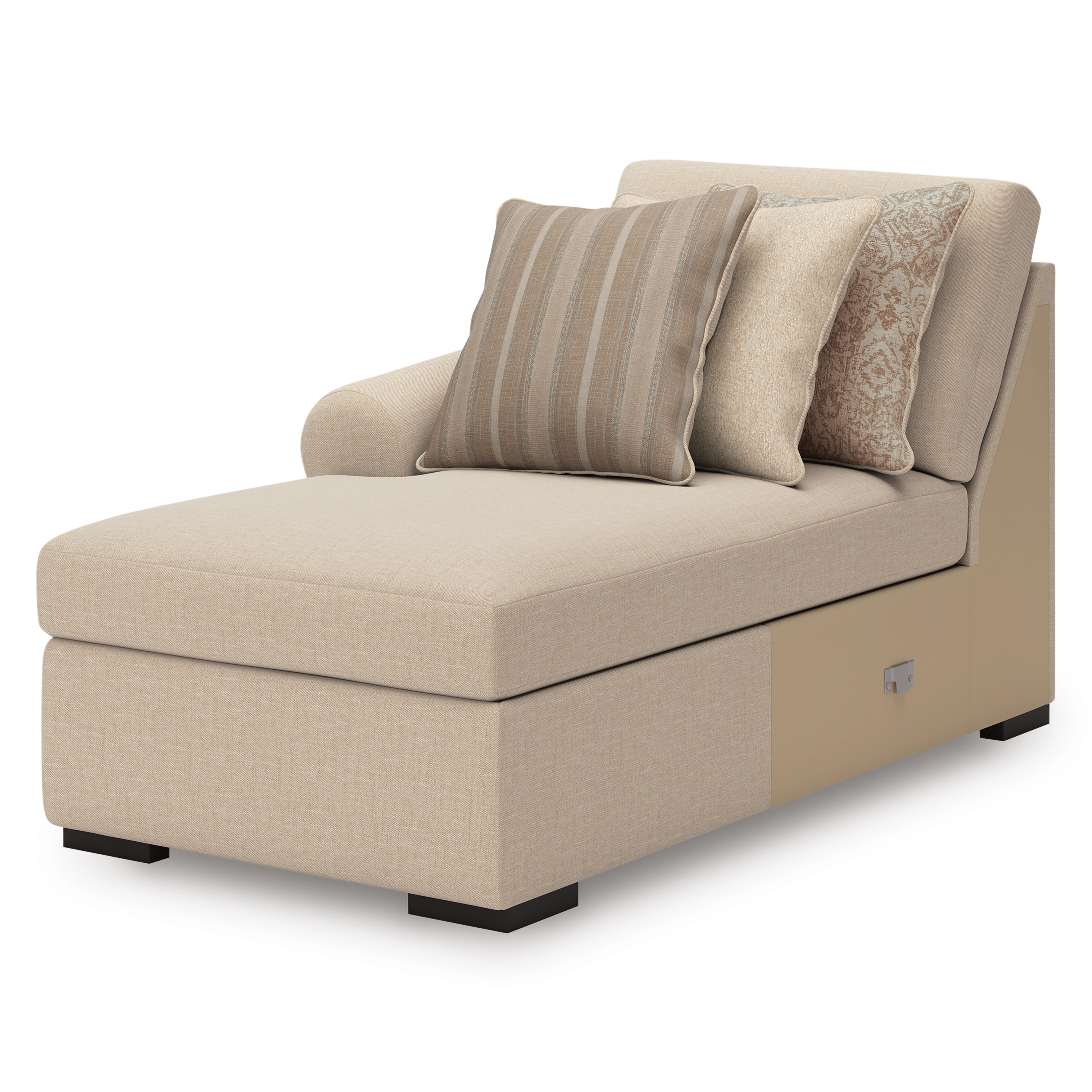 LadyMae 2-Piece LAF Chaise Sectional in Twill Performance Fabric and Next-Gen Nuvella