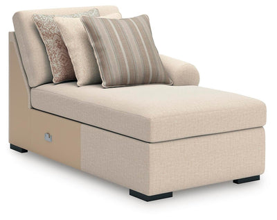 LadyMae 4-Piece RAF Chaise Sectional in Twill Performance Fabric and Next-Gen Nuvella