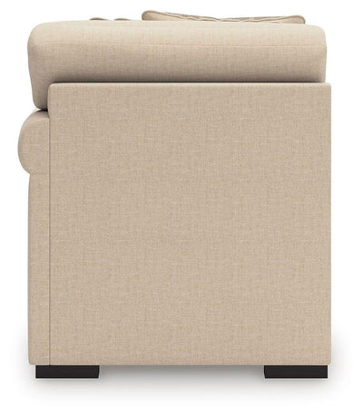 LadyMae 2-Piece RAF Chaise Sectional in Twill Performance Fabric and Next-Gen Nuvella
