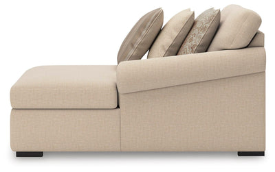 LadyMae 5-Piece RAF Chaise Sectional in Twill Performance Fabric and Next-Gen Nuvella