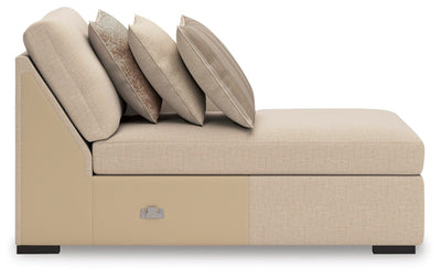 LadyMae 5-Piece RAF Chaise Sectional in Twill Performance Fabric and Next-Gen Nuvella