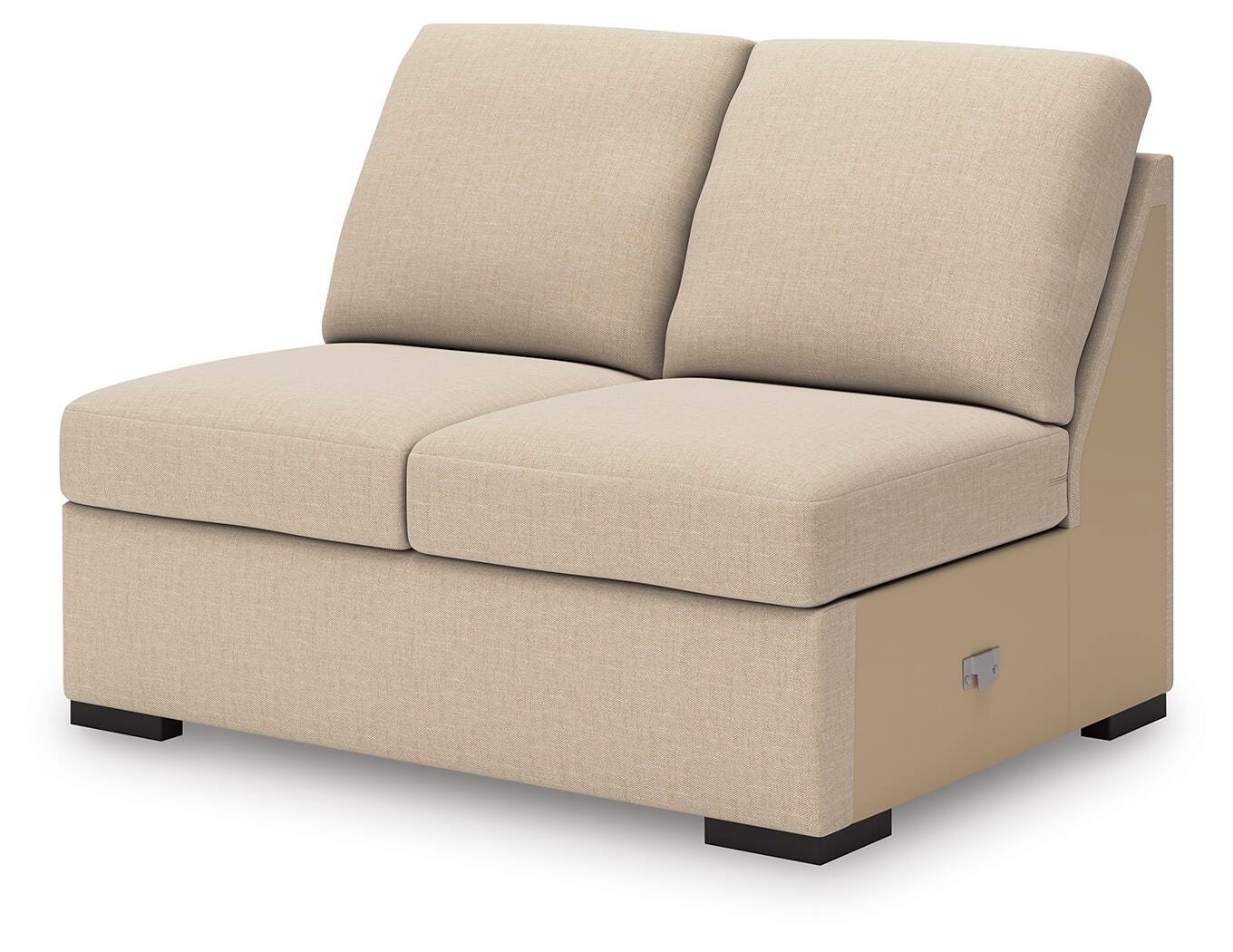 LadyMae 4-Piece LAF Chaise Sectional in Twill Performance Fabric and Next-Gen Nuvella