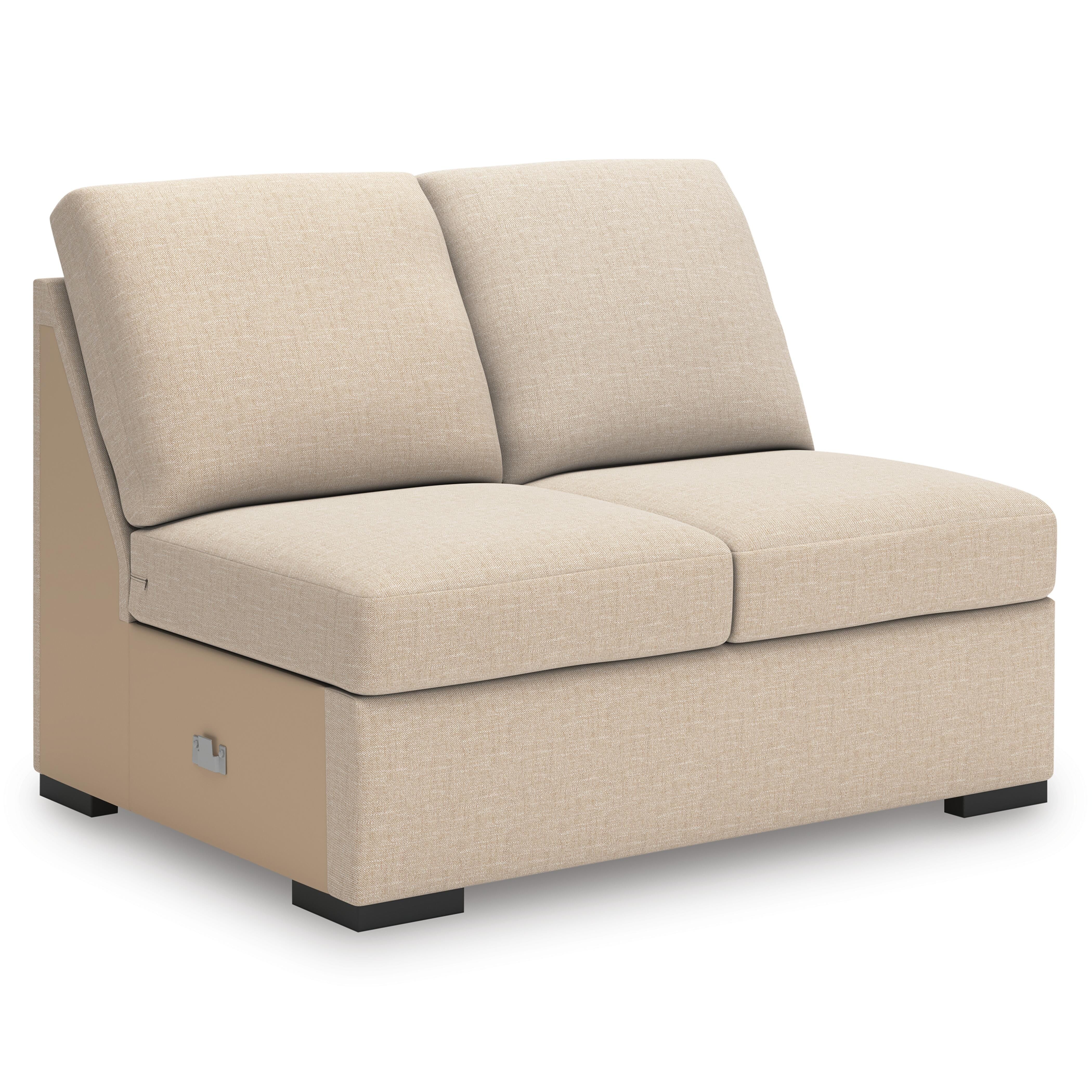 LadyMae 4-Piece LAF Chaise Sectional in Twill Performance Fabric and Next-Gen Nuvella