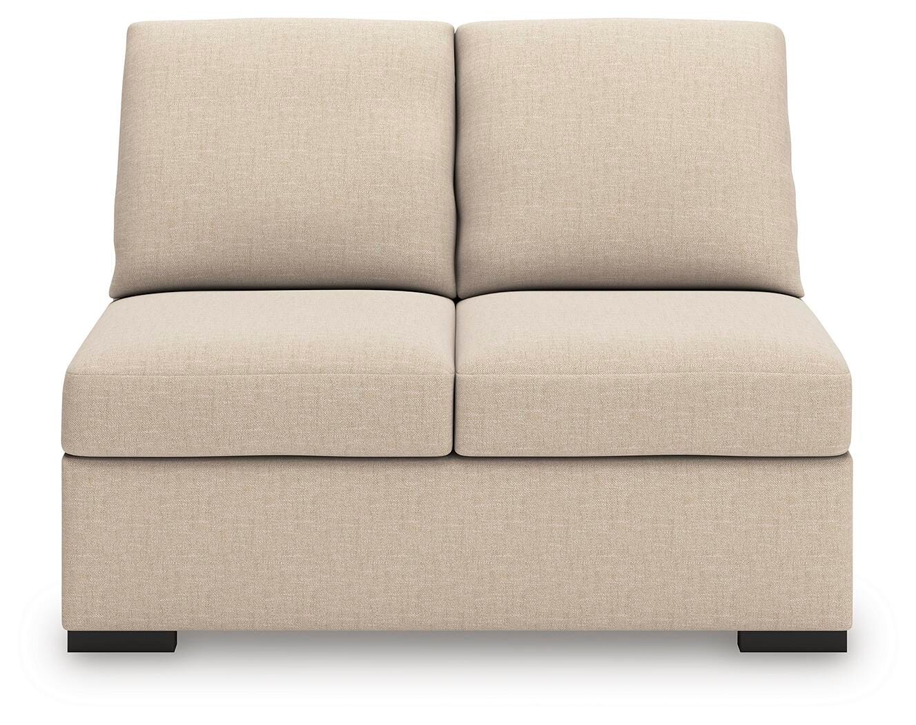LadyMae 5-Piece RAF Chaise Sectional in Twill Performance Fabric and Next-Gen Nuvella