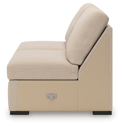 LadyMae 5-Piece LAF Chaise Sectional in Twill Performance Fabric and Next-Gen Nuvella