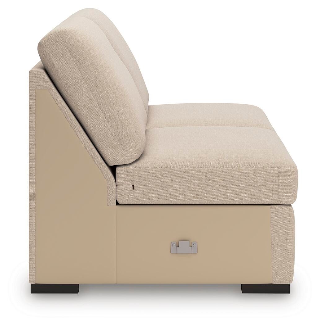 LadyMae 4-Piece LAF Chaise Sectional in Twill Performance Fabric and Next-Gen Nuvella