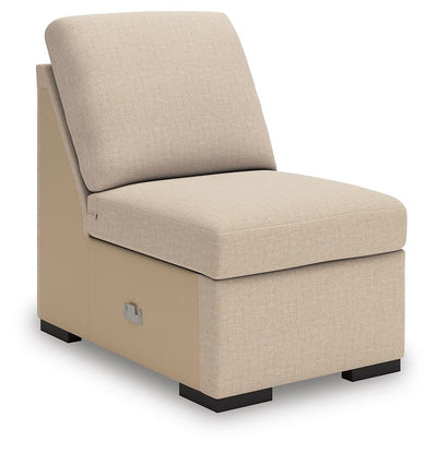 LadyMae 5-Piece RAF Chaise Sectional in Twill Performance Fabric and Next-Gen Nuvella