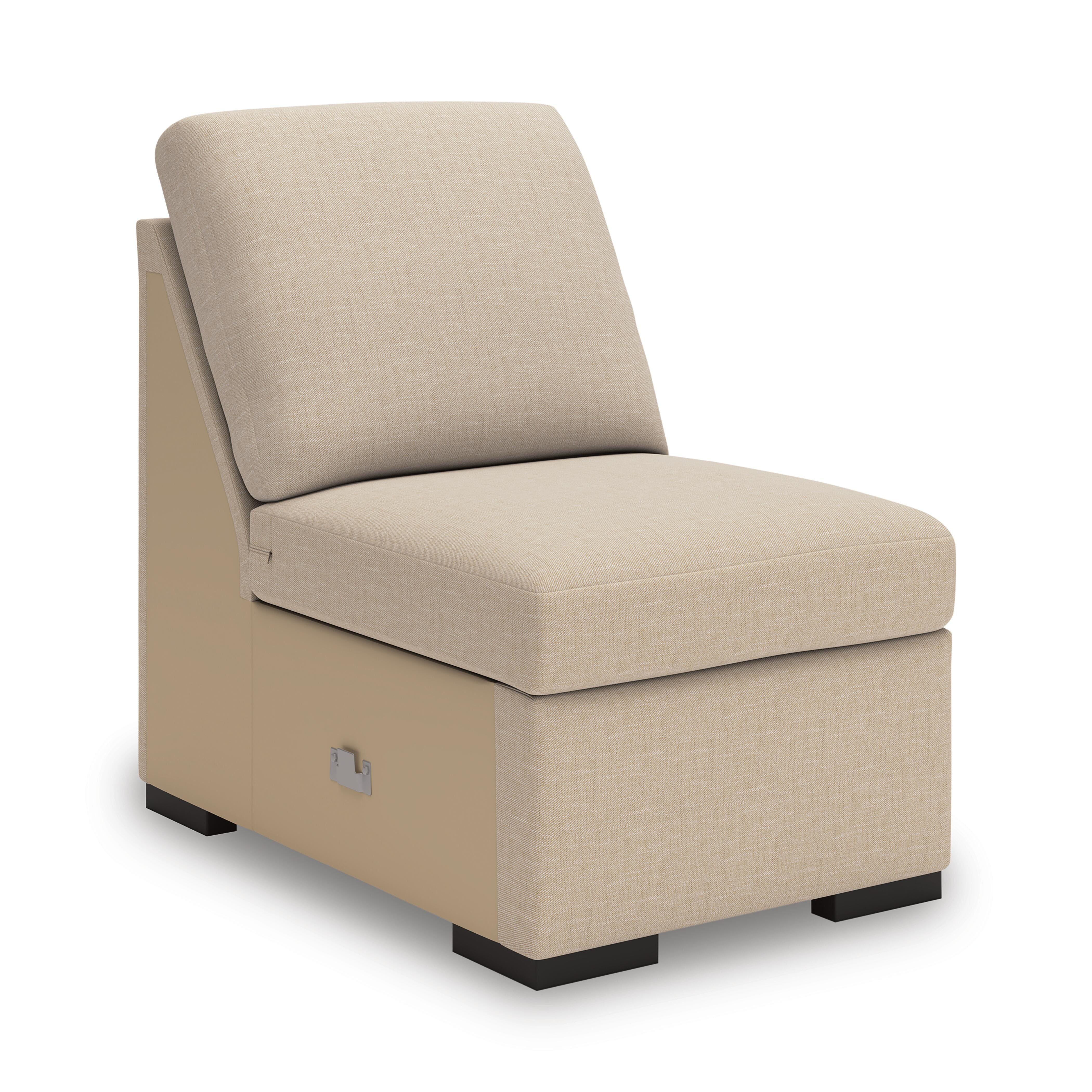 LadyMae 5-Piece LAF Chaise Sectional in Twill Performance Fabric and Next-Gen Nuvella