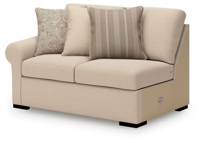 LadyMae 3-Piece Sectional in Twill Performance Fabric and Next-Gen Nuvella