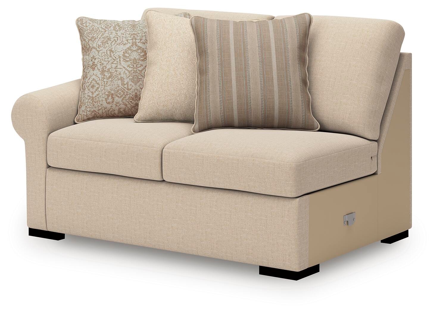 LadyMae 4-Piece Sectional in Twill