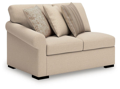 LadyMae 4-Piece RAF Chaise Sectional in Twill Performance Fabric and Next-Gen Nuvella