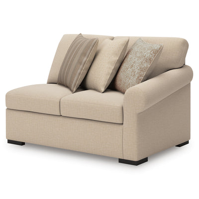 LadyMae 2-Piece LAF Chaise Sectional in Twill Performance Fabric and Next-Gen Nuvella