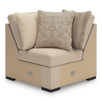 LadyMae 5-Piece LAF Chaise Sectional in Twill Performance Fabric and Next-Gen Nuvella