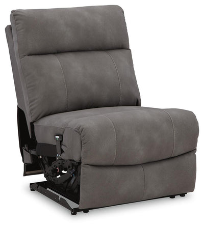 Next-Gen Durapella 5-Piece Power Reclining Sectional in Slate Microfiber