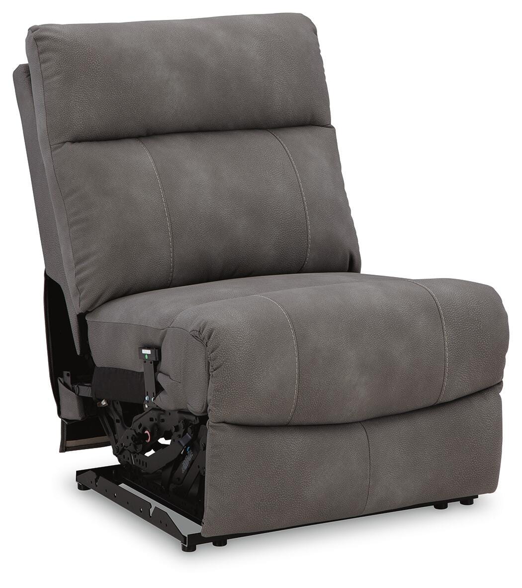 Next-Gen Durapella 6-Piece Power Reclining Sectional in Slate Microfiber