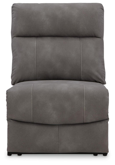 Next-Gen Durapella 5-Piece Power Reclining Sectional in Slate Microfiber