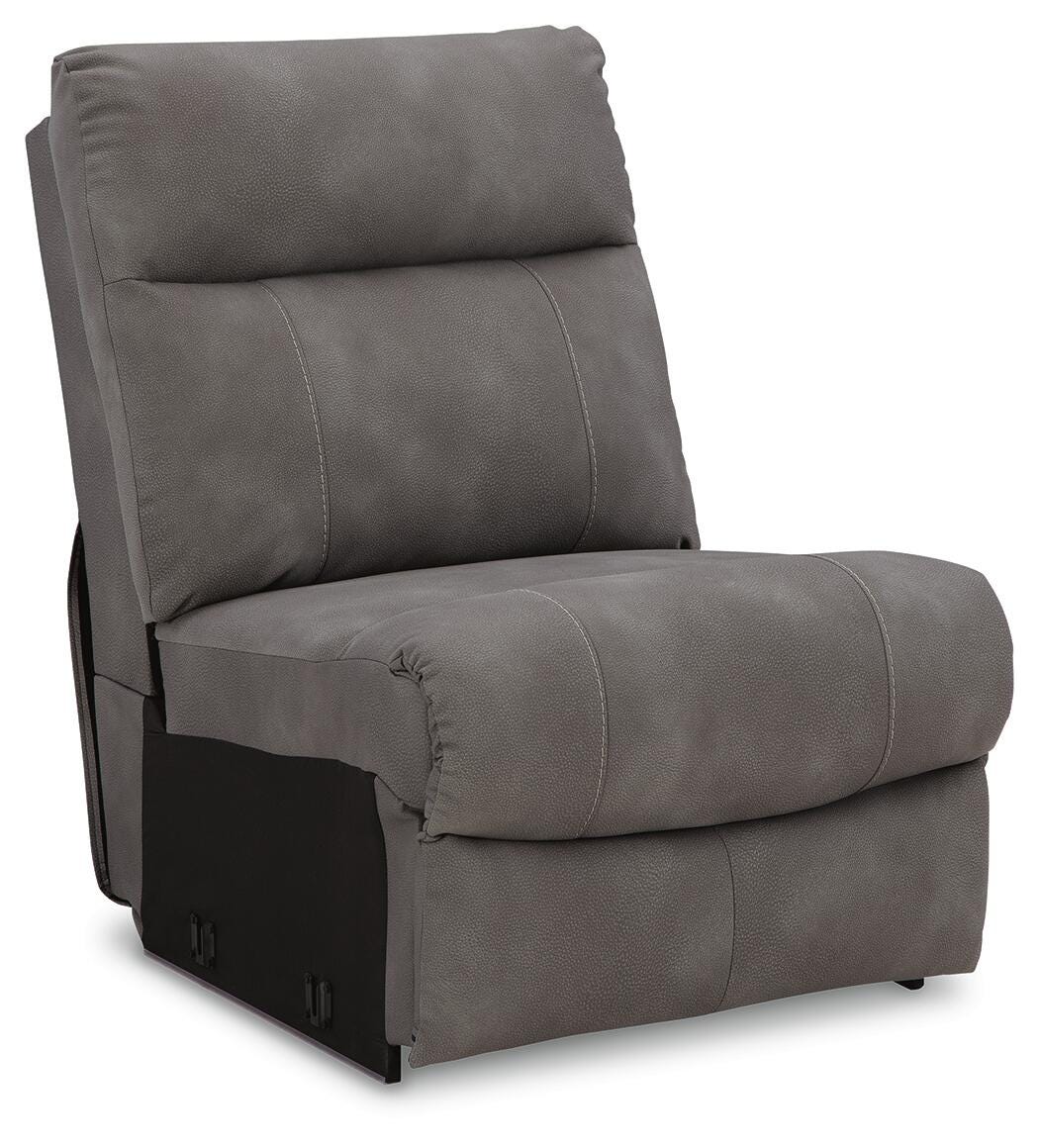 Next-Gen Durapella 5-Pc Power Reclining Sectional in Slate Microfiber