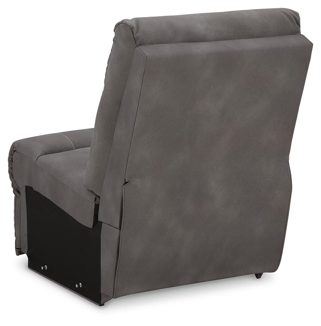 Next-Gen Durapella 5-Pc Power Reclining Sectional in Slate Microfiber