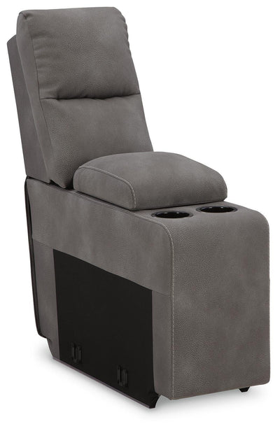 Next-Gen Durapella 5-Pc Power Reclining Sectional in Slate Microfiber