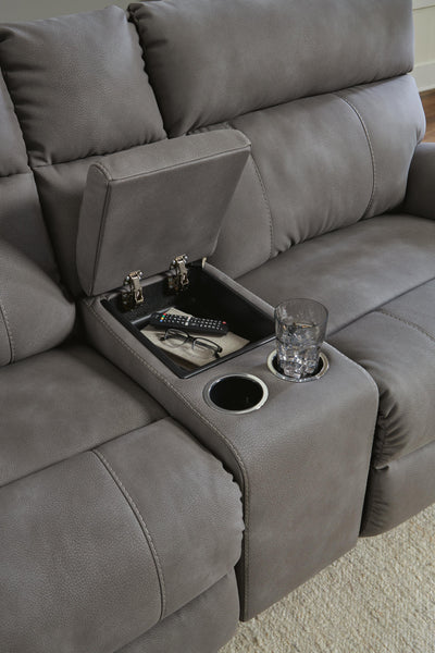 Next-Gen Durapella 6-Piece Power Reclining Sectional in Slate Microfiber