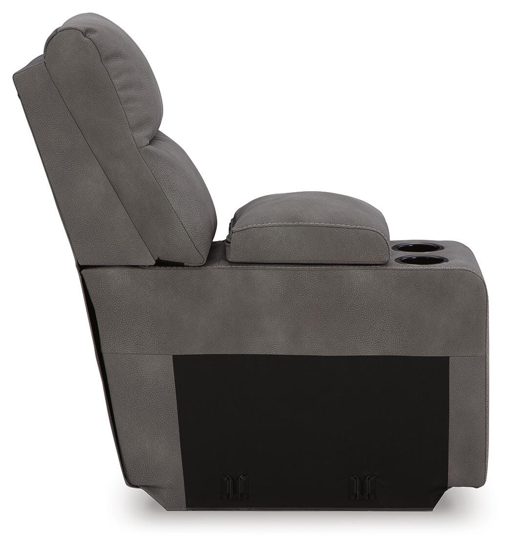 Next-Gen Durapella 5-Pc Power Reclining Sectional in Slate Microfiber
