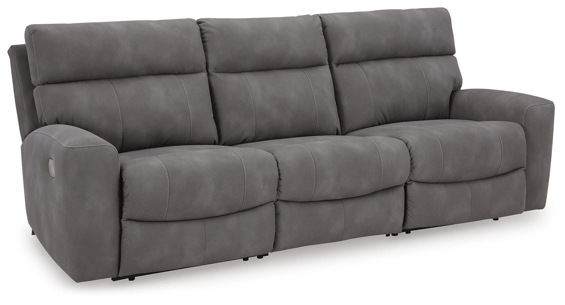 Next-Gen Durapella 3-Piece Power Reclining Sectional Sofa in Slate Microfiber
