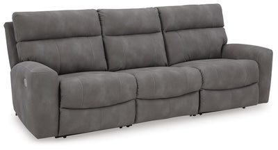 Next-Gen Durapella 3-Piece Power Reclining Sectional Sofa in Slate Microfiber