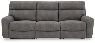 Next-Gen Durapella 3-Piece Power Reclining Sectional Sofa in Slate Microfiber