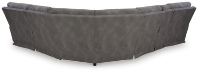Next-Gen Durapella 6-Piece Power Reclining Sectional in Slate Microfiber