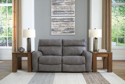 Next-Gen Durapella 2-Piece Power Reclining Sectional Loveseat in Slate Microfiber
