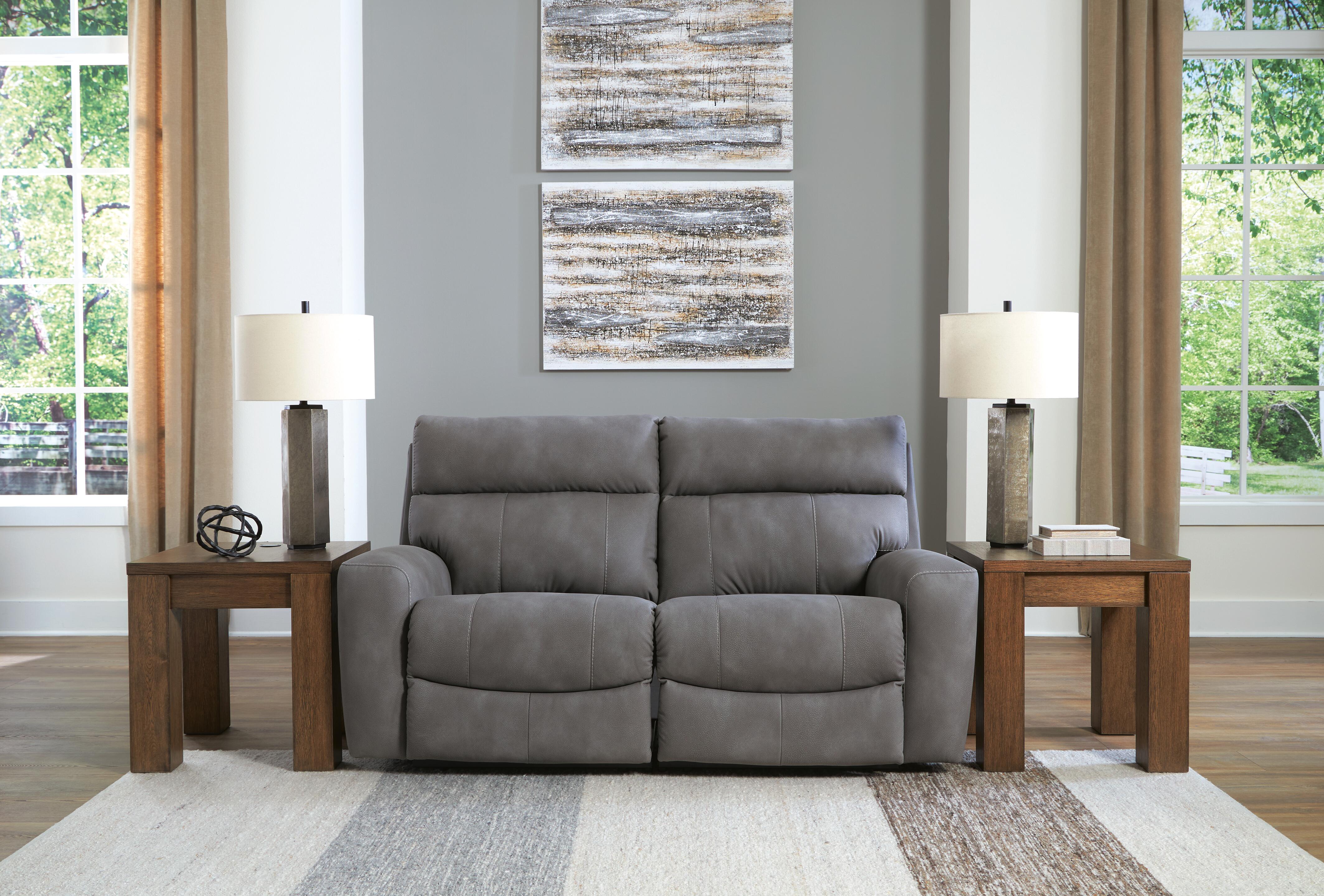 Next-Gen Durapella 2-Piece Power Reclining Sectional Loveseat in Slate Microfiber