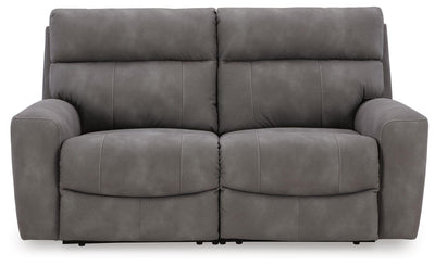 Next-Gen Durapella 2-Piece Power Reclining Sectional Loveseat in Slate Microfiber